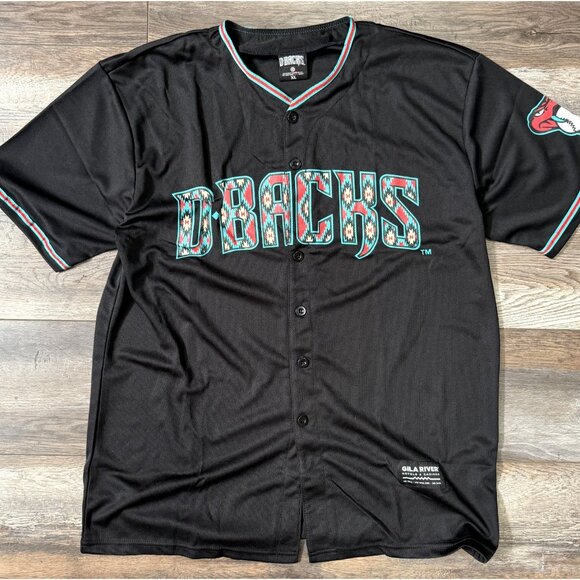 Gila River Other - Gila River Arizona Diamondbacks Tribal Jersey Black Give Away Mens Size XL